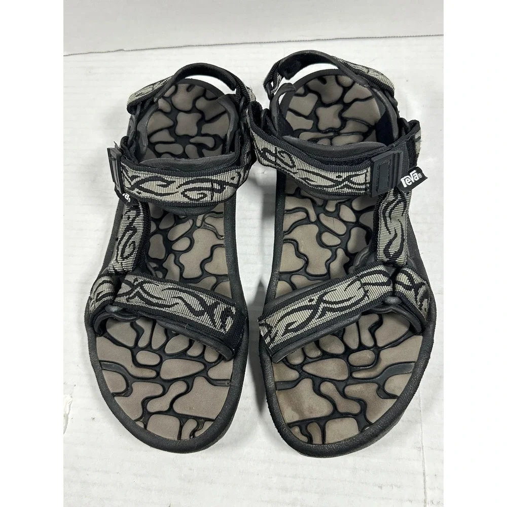 Teva Mens Hurricane XLT2 Sandals Black Olive Green Strappy Hiking Size 11
